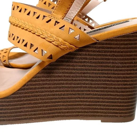 Parker & Sky wedge sandals mustard, yellow - Picture 5 of 6